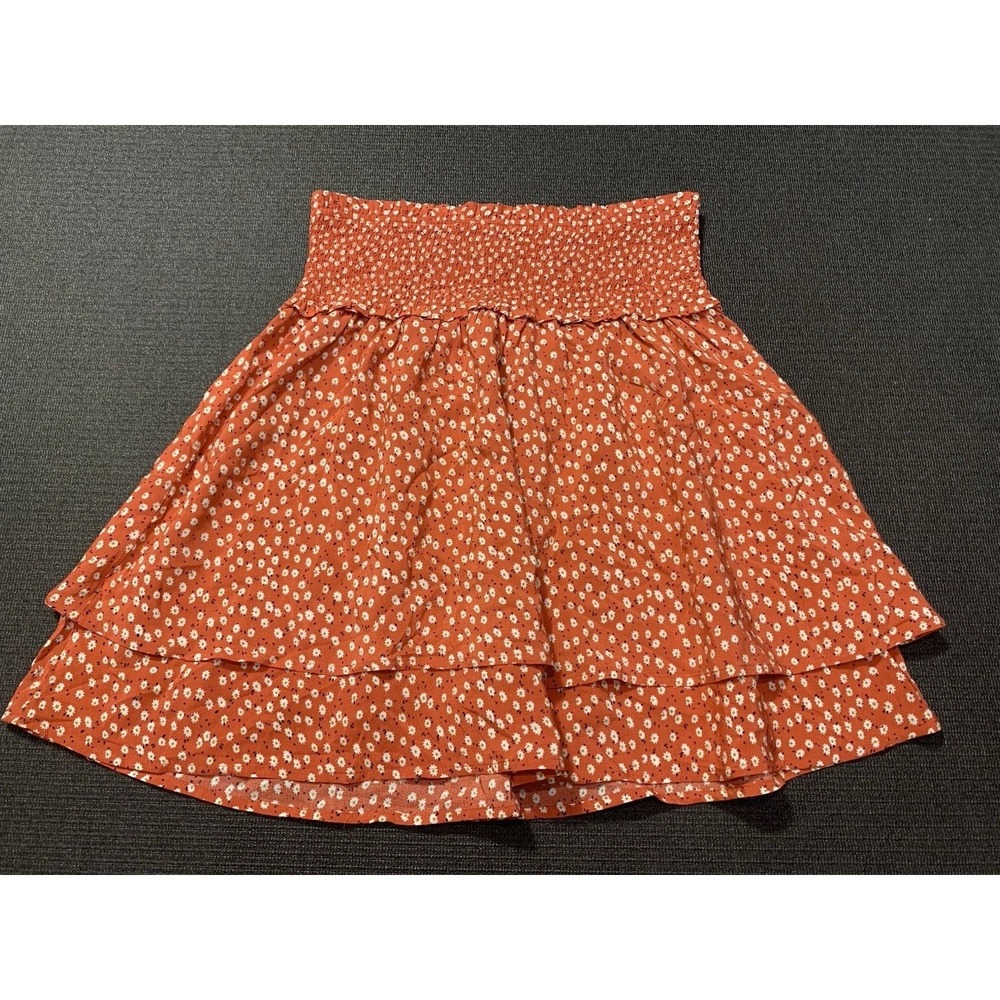 New RAILS‎ Everly Carmine Daisies Women's Mini Skirt Size S
